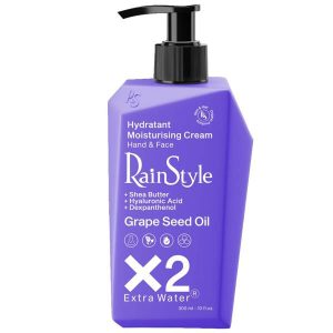 کرم آبرسان رین استایل حاوی روغن هسته انگور مناسب انواع پوست حجم 300 میلی لیتر